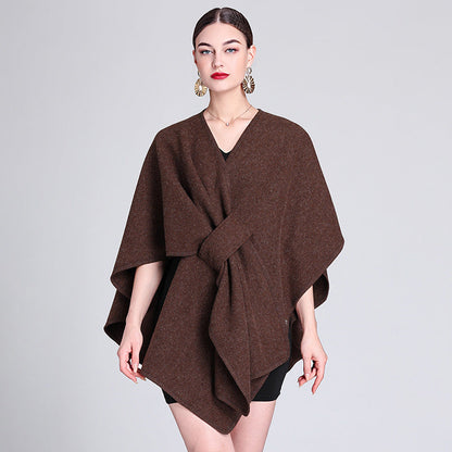 Maribel Soft Fleece Cape Shawl