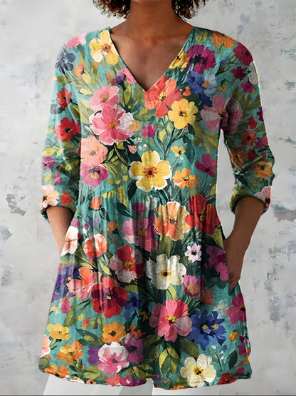 Marcella™ Flowing V-Neck Blouse
