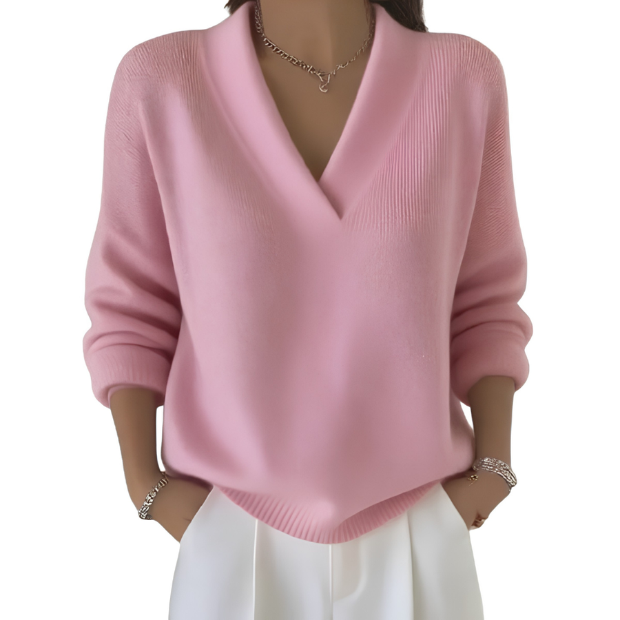 Serena Relaxed V-Neck Knit Jumper