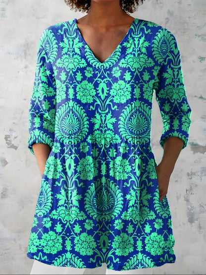 Noelle™ Longline Patterned Blouse