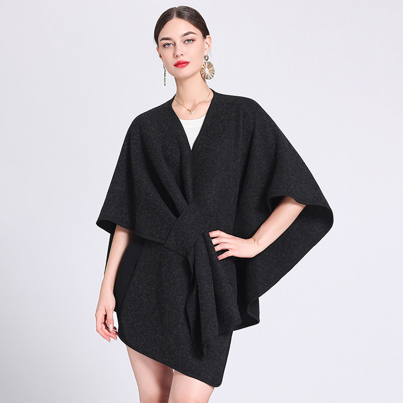 Maribel Soft Fleece Cape Shawl