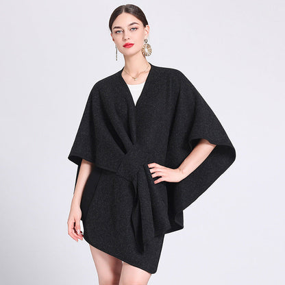 Maribel Soft Fleece Cape Shawl