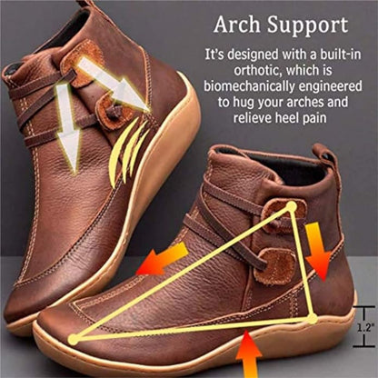 Rowan Faux-Leather Comfort Boots