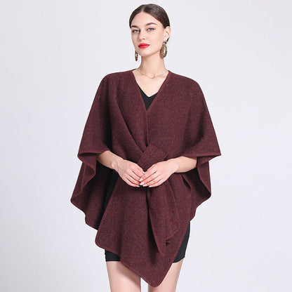 Maribel Soft Fleece Cape Shawl