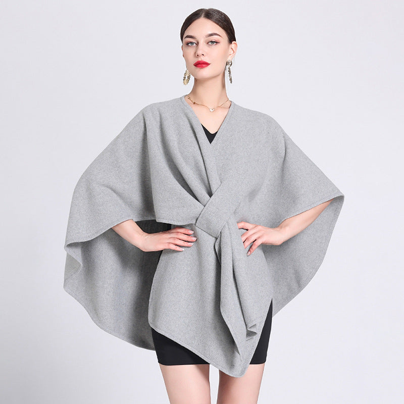 Maribel Soft Fleece Cape Shawl