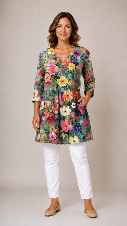 Marcella™ Flowing V-Neck Blouse