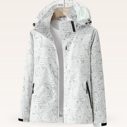 Nella Lightweight Leaf-Print Jacket