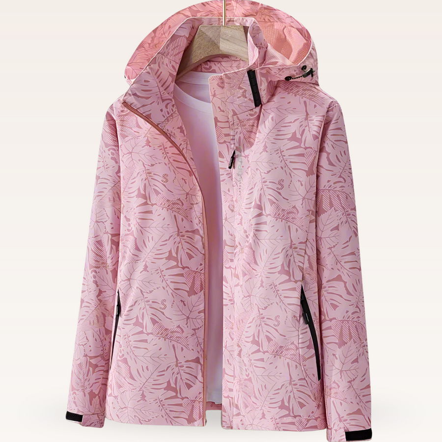 Nella Lightweight Leaf-Print Jacket