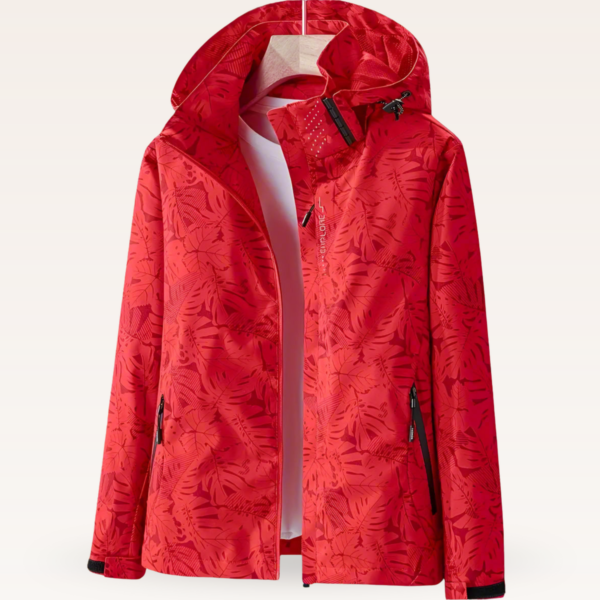 Nella Lightweight Leaf-Print Jacket