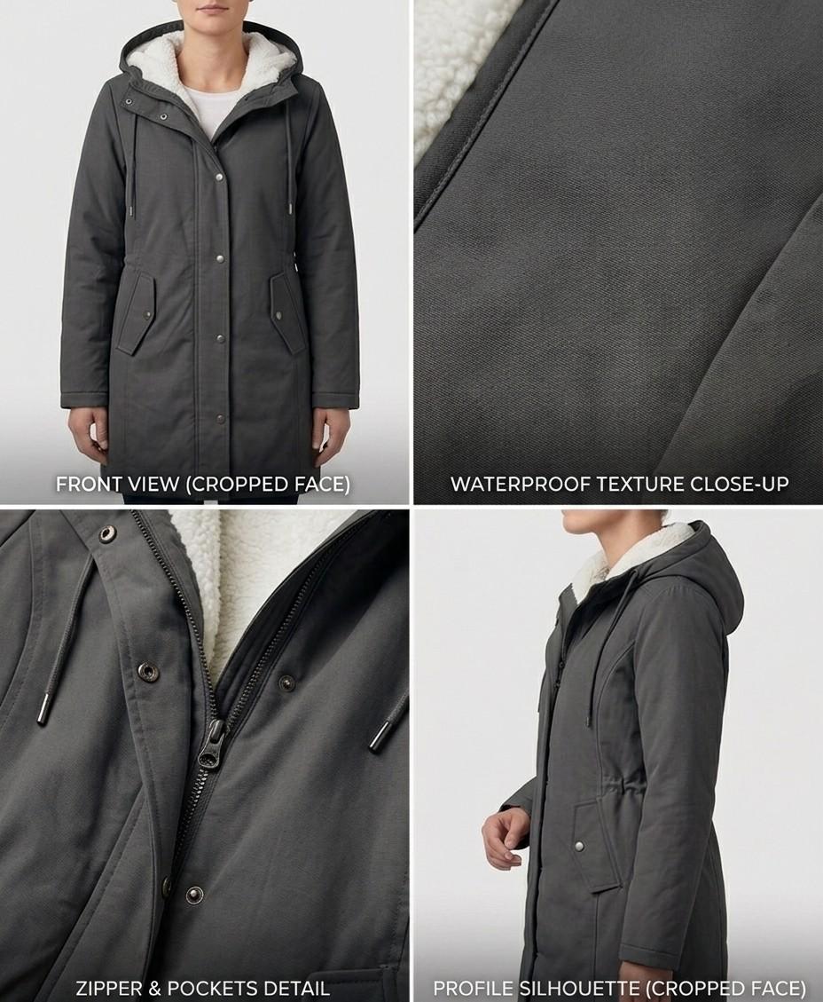 Evelyn Fleece-Lined Hooded Parka