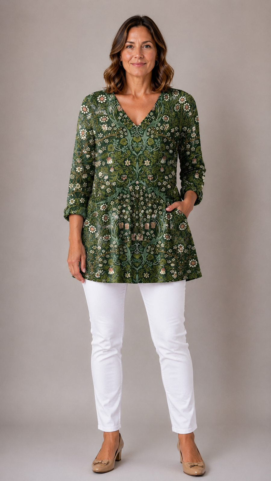 Seraphine Long Patterned Blouse